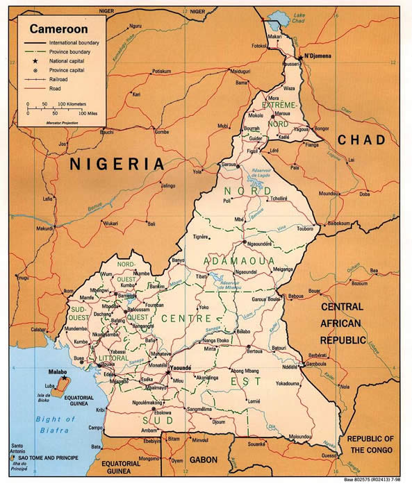 Map of Cameroon